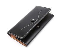 JZFOACHR Small Slim Thin Leather Wallet Credit Card Holder Bifold Clutch Wallets for Men,Wallets (Black)
