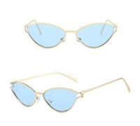 JZFOACHR Small Sunglasses Women Metal Frame Sun Glasses UV400 Eyewear Shades Vintage