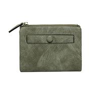 JZFOACHR Small Women Lady PU Leather Wallets Fashion Korean Multifunctional Frosted Female Short Retro Coin Purse Clutch Card Holder,Luggage (E)