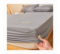 JZFOACHR Soft Twin Fitted Sheet 100% Cotton No Pop-Off Elastic Deep Pocket Cooling Sheets Sateen Weave Wrinkle Free Comfy Luxury Bedcover(B,X-Long Twin)
