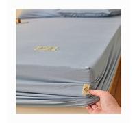JZFOACHR Soft Twin Fitted Sheet 100% Cotton No Pop-Off Elastic Deep Pocket Cooling Sheets Sateen Weave Wrinkle Free Comfy Luxury Bedcover(B,X-Long Twin)