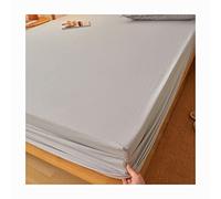 JZFOACHR Soft Twin Fitted Sheet 100% Cotton No Pop-Off Elastic Deep Pocket Cooling Sheets Sateen Weave Wrinkle Free Comfy Luxury Bedcover(B,X-Long Twin)