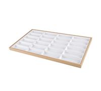JZFOACHR Storage Box 24 Grid Velvet Glasses Display Cabinet Sunglasses Display Tray Glasses Storage Rack Glasses Storage Box glasses storage box (Inner White)