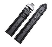 JZFOACHR Stylish and elegant Watch Straps for Men Women, Genuine Leather Men Watch Strap Bracelet Quick Release Butterfly Clasp Hand-Sewn Watchband Replacement