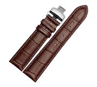 JZFOACHR Stylish and elegant Watch Straps for Men Women, Genuine Leather Men Watch Strap Bracelet Quick Release Butterfly Clasp Hand-Sewn Watchband Replacement