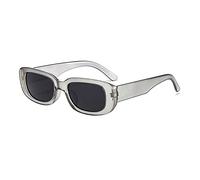 JZFOACHR Sunglasses men's small frame European and American sunglasses women's fashion retro trend (transparent gray frame black gray film)