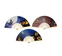 JZFOACHR Theme Folding Fans Witch Spider Web and Moon Night Paper Fan Ghsot Festival Party Supplies 3pcs fan