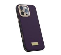 JZFOACHR Ultra Thin Case for iPhone 16 Pro Max/16 Pro/16, All-inclusive Lens Protection Cover Luxury Business Genuine Cowhide Leather Phone Case,Black,16