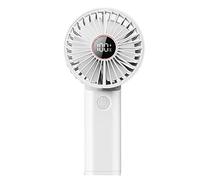JZFOACHR Usb Mini Portable Fan 3600Mah Rechargeable Neck Fan Small Digital Display Wireless Table Fans fan (Color : Gold)