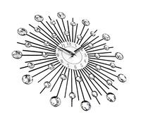 JZFOACHR Vintage Metal Crystal Sunburst Wall Clock Large Morden Wall Clocks Design Home Art Decor 33cm Large Size Made in China