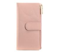JZFOACHR Wallet,Large Capacity Women's Wallets Two Zipper Coin Phone Pocket Long Wallet Female Pu Leather Women Clutch Purse (G 19 cm)