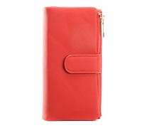 JZFOACHR Wallet,Large Capacity Women's Wallets Two Zipper Coin Phone Pocket Long Wallet Female Pu Leather Women Clutch Purse (G 19 cm)