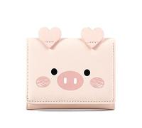 JZFOACHR Wallet Multi-Card Ladies Wallet Cartoon Cute Student Small Wallet (Color : Pink)
