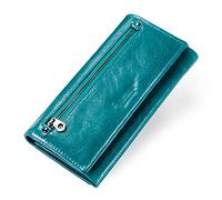 JZFOACHR Wallet Women Card Holder Wallets for Women Long Style Coin Purse Female Clutch Bag (A 19 * 10 * 3cm)