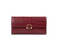 JZFOACHR Wallet,Women's Wallet Long Hand Purse Solid Color PU Ultra-Thin Multi-Card Slot Large-Capacity Wallet Wallet (B 18 * 9.5 * 2cm)