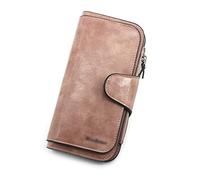 JZFOACHR Wallet,Women's Wallet Made of Leather Wallets Three Fold Womens Purses Mobile Purse Female Coin Purse (C 19 * 10 * 2cm)