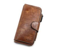 JZFOACHR Wallet,Women's Wallet Made of Leather Wallets Three Fold Womens Purses Mobile Purse Female Coin Purse (C 19 * 10 * 2cm)