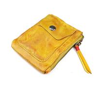 JZFOACHR Wallets,1 Piece Hand Washed Vintage Wallet Painted Old Coin Purse Card Holder Wallet Zipper (C 8 * 1 * 11cm)