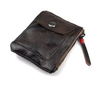 JZFOACHR Wallets,1 Piece Hand Washed Vintage Wallet Painted Old Coin Purse Card Holder Wallet Zipper (C 8 * 1 * 11cm)
