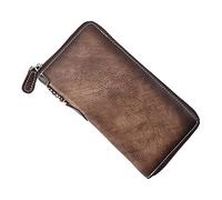 JZFOACHR Wallets,1 Piece Vintage Men's Wallet Long Zipper Clutch Large Capacity Business Men's Wallet (A 20 * 10 * 2cm)