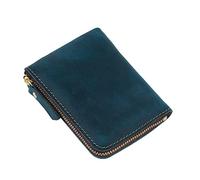 JZFOACHR Wallets,1PCS Handmade Short Wallet Men's Retro Zipper Wallet Wallet Card Holder Coin Case (A 120 * 90 * 15MM)