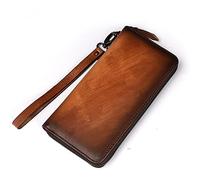 JZFOACHR Wallets,Business Retro Men's Wallet Hand-Rubbed Color Multi-Card Clutch Bag Casual Hand Wallet Men (A 19 * 9 * 2cm)