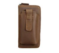 JZFOACHR Wallets,Men's Retro Large-Capacity Wallet Business Zipper Wallet Multi-Card Bag (B 20 * 10 * 2cm)