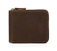 JZFOACHR Wallets,Retro Men's Zipper Multi-Card Coin Purse Coin Bag Casual Business Wallet Card Case (A 2 * 9 * 11cm)