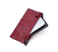 JZFOACHR Wallets,Women Long Wallet Hasp Design Ladies Purse Clutch Bag Zipper Card Holder Pocket Wallets for Women (D 20 * 9.5cm)