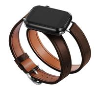 JZFOACHR Watch band For Ultra 49mm 40mm 41mm Double Tour leather Strap 45mm 42mm 44mm Series For 9 8 7 6 Se 5 4 3 2 for Iwatch 6 38mm