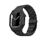 JZFOACHR Watch Strap and Watch Case Set,For Watch Band 45mm 44mm Metal Stainless Steel Retrofit one-piece protective Case,For iWatch Series 9 8 7 6 5 SE