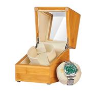JZFOACHR Winder Automatic Winder for 1 4 Rotation Modes Single Winder Box with Quiet Motor Bamboo Wooden 100% Handmade Suitable for Men and Women Watches Atmosphere Winder