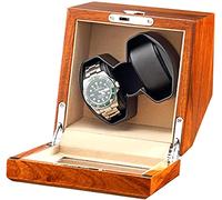 JZFOACHR Winder Winder for 2 Automatic with Light Quiet Motor Solid Wood Watches Winder Box AC Adapter Battery USB Powered Good Times Winder