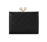 JZFOACHR Women Girls Wallet Tri-Fold Wallet PU Leather Purse Slim Short Wallet Small Trifold Cash Card Holder Bag, Black, One Size