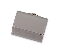 JZFOACHR Women Girls Wallet Tri-Fold Wallet PU Leather Purse Slim Short Wallet Small Trifold Cash Card Holder Bag, Light Grey, One Size