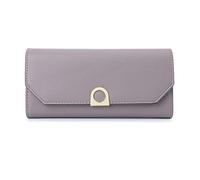 JZFOACHR Women Girls Wallet Tri-Fold Wallet PU Leather Purse Slim Wallet Trifold Cash Card Holder Bag, Gray, One Size