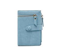 JZFOACHR Women Multifunction Short Wallets Zipper Mini PU Leather Female Coin Purses Fashion Ladies Clutch Card Holder,Luggage (E)