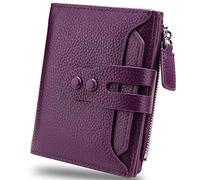 JZFOACHR Women's RFID Blocking Small Compact Leather Wallet Ladies Mini Purse with ID Window, Ada Brown, One Size