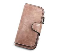 JZFOACHR Women's Wallet Made of Leather Wallets Three Fold Vintage Womens Purses Mobile Phone Purse Female Coin Purse,E-19 * 10 * 2cm
