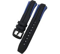 JZFOACHR Wrist Straps 18mm Watchband with Black Metal Buckle Silicone Rubber Strap Watch Band Strap Accessories