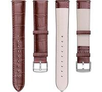 JZFOACHR Wrist Straps Watch Accessories Men Women Watch Band Replacement Genuine Leather Straps Wrist Band Watches Strap with Silver Buckle (Brown)