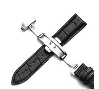JZFOACHR Wrist Straps Watch Strap Bamboo Pattern Strap Genuine Leather Watchband with Double Press Butterfly Buckle Watches Accessories 20mm 22mm