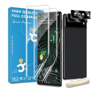 JZG 2 + 2 Pieces for Google Pixel 6 Pro 5G Screen Protector [Non-Glass], 2 Screen Protectors + 2 Camera Protection, Fingerprint ID Support, Self-Healing, Anti-Scratch, HD Clear