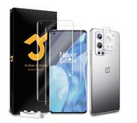 JZG 2 + 2 pieces for OnePlus 9 Pro screen protector, 2 flexible EPU films + 2 camera protection, self-healing in 10 seconds, fingerprint ID support, easy installation