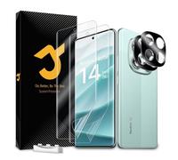 JZG 2 + 2 Pieces for Xiaomi Redmi Note 14 Pro 5G Screen Protector, 2 Flexible EPU Film + 2 Camera Protection, Self-Healing in 10 Seconds, Fingerprint ID Support, Easy Installation
