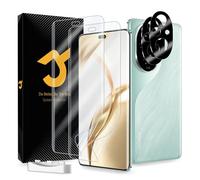 JZG 2+2 Pieces Screen Protector for Honor 200 Pro, 2 Flexible EPU Film, 2 Tempered Glass for Honor 200 Pro Camera, Self-Healing, Compatible ID Fingerprint, HD