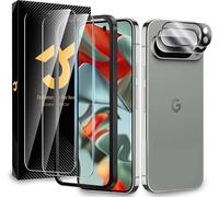 JZG 2 Pack Screen protector for Google Pixel 9 Pro XL, 2 Pack Camera Lens Protector,Support Fingerprint Unlock, Easy Installation, Anti-Scratch, HD Clear