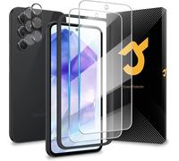 JZG 2 Pack Screen protector for Samsung A55 Screen Protector+2 Pack Camera Lens Protector,Support Fingerprint Unlock, Easy Installation, Anti-Scratch, HD Clear