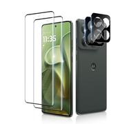 JZG 2 Pack Tempered Glass Screen Protector for Motorola Edge 2025 + 2 Pack Lens Protector, 9H Hardness Bubble-Free, Scratch Resistant