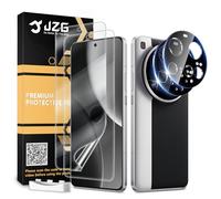 JZG Pack of 2 + 2 for Xiaomi 15 Ultra 5G Screen Protector [Non-Glass], 2 Screen Protectors + 2 Camera Protection, Fingerprint ID Support, Self-Healing, Anti-Scratch, HD Clear